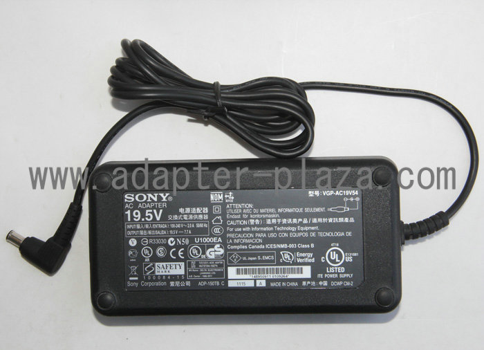 *Brand NEW* SONY VGP-AC19V9 VGP-19V17 VGP-1954 DC 19.5V 7.7A (150W) AC DC Adapter POWER SUPPLY